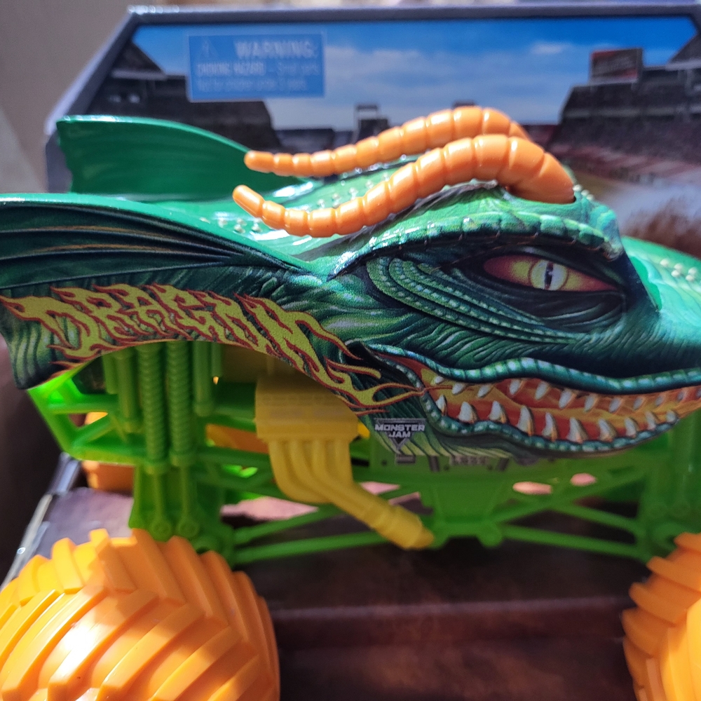 Reptile Monster Jam Truck Toy - Green and Orange